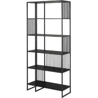 Seattle 5-Shelf Bookcase - Black, Wood