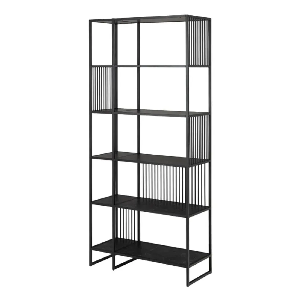 Seattle 5-Shelf Bookcase - Black, Wood