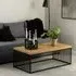 Seattle Rectangular Coffee Table - Black, Oak
