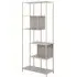 Sebring Small Bookcase with Metal Frame - Grey