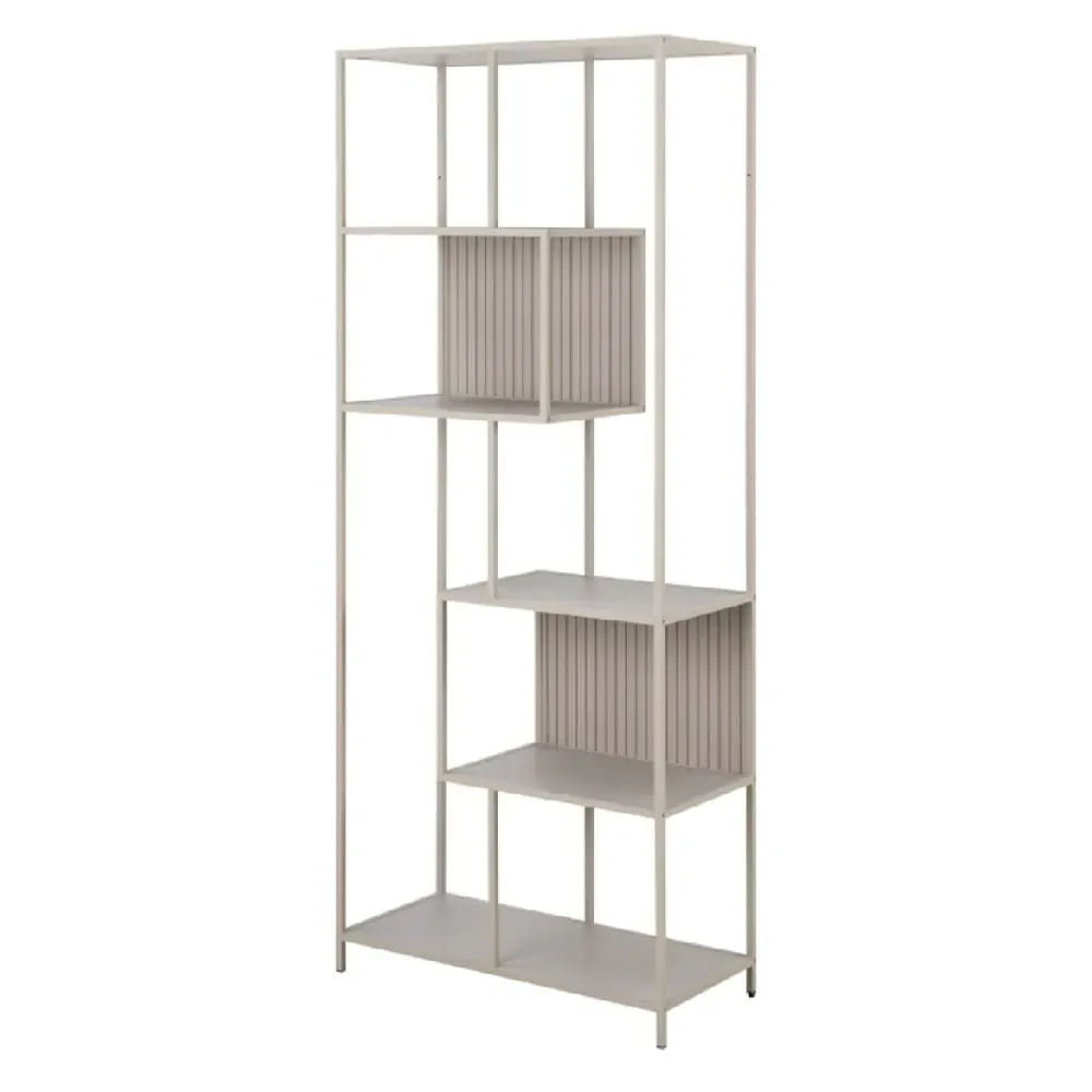 Sebring Small Bookcase with Metal Frame - Grey