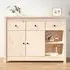 Secia Sideboard with 2 Doors 3 Drawers - Natural, Pinewood