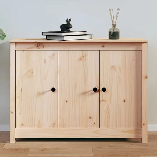 Secia Sideboard with 3 Doors - Natural, Pinewood image