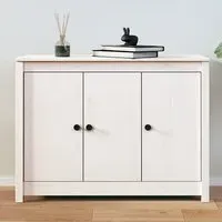 Secia Sideboard with 3 Doors - White, Pinewood