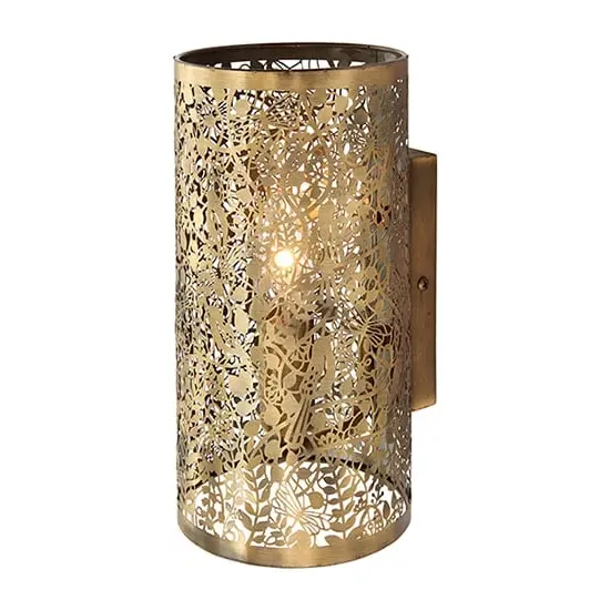 Secret Steel Garden Wall Light - Antique Brass