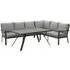Sedalia Left Hand Corner Lounge Set with Table - Dark Grey