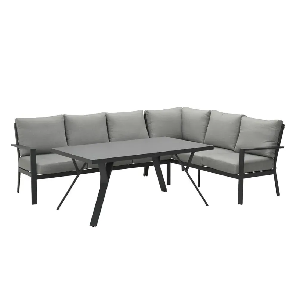 Sedalia Left Hand Corner Lounge Set with Table - Dark Grey image