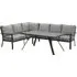 Sedalia Right Hand Corner Lounge Set with Table - Dark Grey