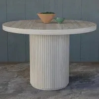 Sedalia Round Dining Table - Whitewash, Wood