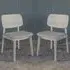 Sedalia Wooden Dining Chairs with Fabric Seat - Whitewash