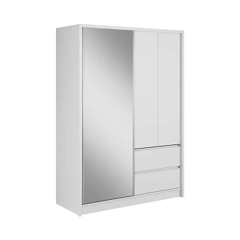 Sedona 154cm Wardrobe with Sliding Doors - Matt White