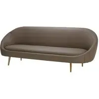 Seginus 3-Seater Sofa - Brown, Faux Leather