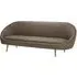 Seginus 3-Seater Sofa - Brown, Faux Leather