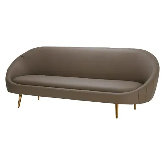 Seginus 3-Seater Sofa - Brown, Faux Leather image