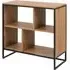 Seguin Bookcase with 4 Shelves - Black, Oak