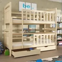 Seguin Bunk Bed with Bonnell Mattress and Storage - Pine alternate view