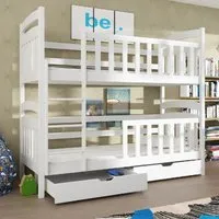 Seguin Bunk Bed with Storage - White, Laminated Board alternate view