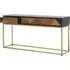 Seguin Console Table with 3 Drawers - Black, Gold