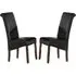 Seguin Dining Chairs Pair - Black, Leather