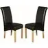 Seguin Dining Chairs Pair - Black, Leather