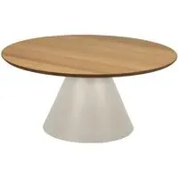 Seguin Large Round Coffee Table - Grey, Oak