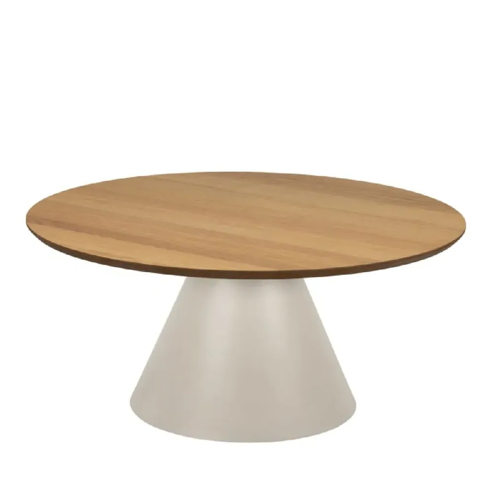 Seguin Large Round Coffee Table - Grey, Oak