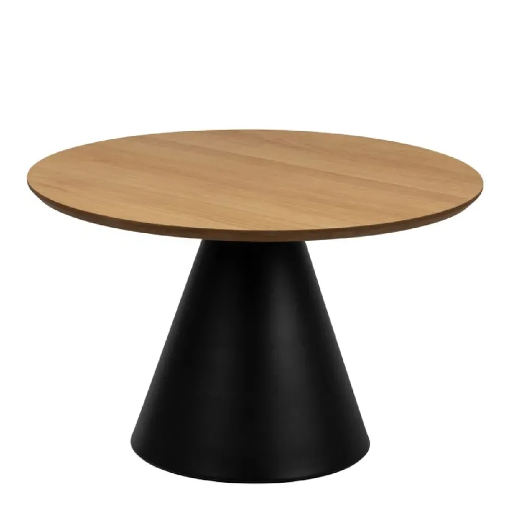 Seguin Medium Round Coffee Table - Black, Oak