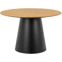 Seguin Round Dining Table - Black, Oak