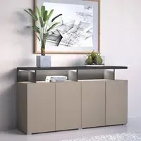 Seguin Storage Cabinet with 4 Doors - Anthracite