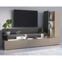 Seguin TV Stand with 2 Doors 2 Drawers - Anthracite