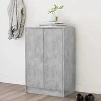 Seiji Shoe Storage Cabinet with 2 Doors - Concrete Effect, Engineered Wood alternate view