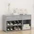 Seim Shoe Storage Bench with 2 Shelves - Concrete Effect