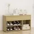 Seim Shoe Storage Bench with 2 Shelves - Sonoma Oak