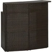 Selah 2-Tier Garden Bar Table - Brown, PE Rattan alternate view