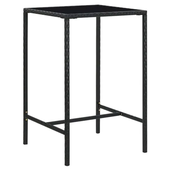 Selah 70cm Bar Table - Black, Glass