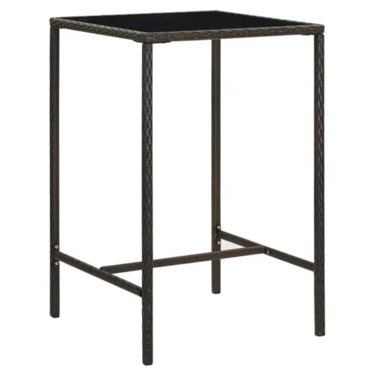 Selah 70cm Bar Table - Brown, Glass