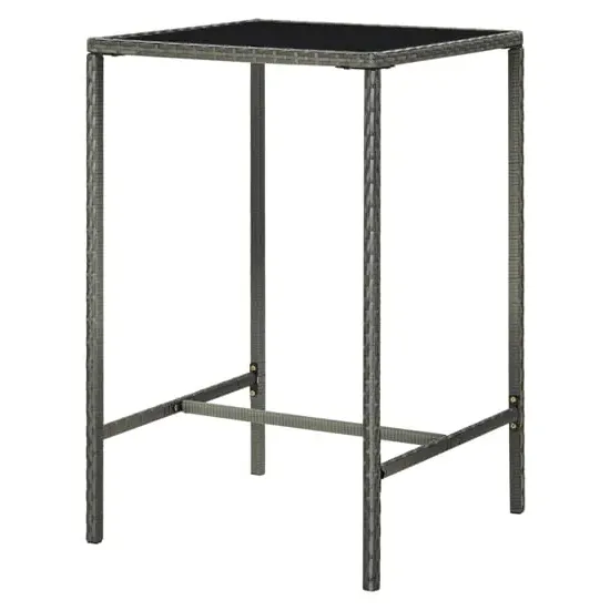 Selah 70cm Bar Table - Grey, Glass