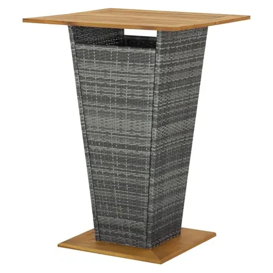 Selah 80cm Bar Table - Grey, Acacia Wood