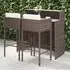 Selah Bar Set with 2 Avyanna Chairs - Brown, Poly Rattan