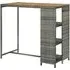 Selah Bar Table with Storage Rack - Grey, Acacia Wood