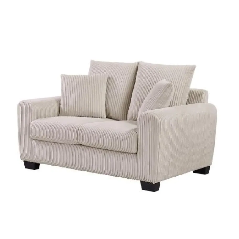 Selden 2-Seater Sofa with Black Legs - Mocha, Fabric