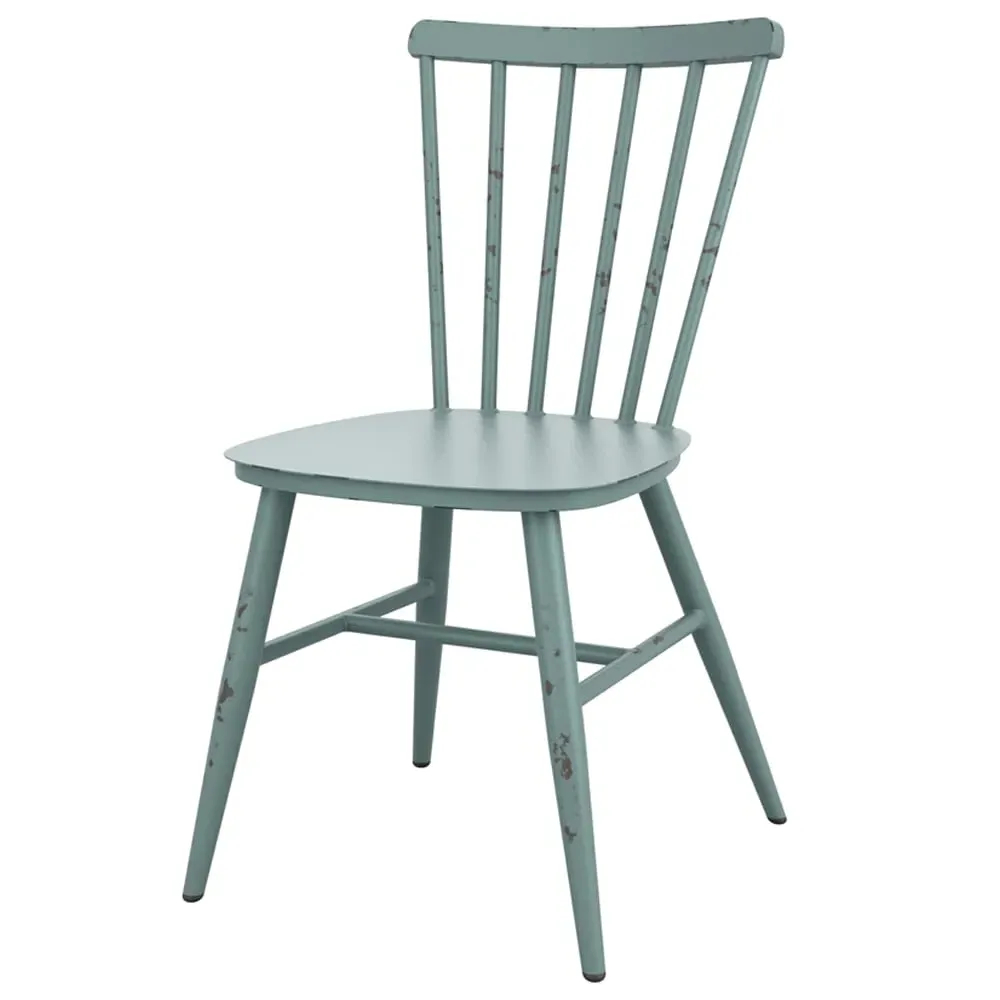 Selden Outdoor Side Chairs - Retro Light Blue, Aluminium