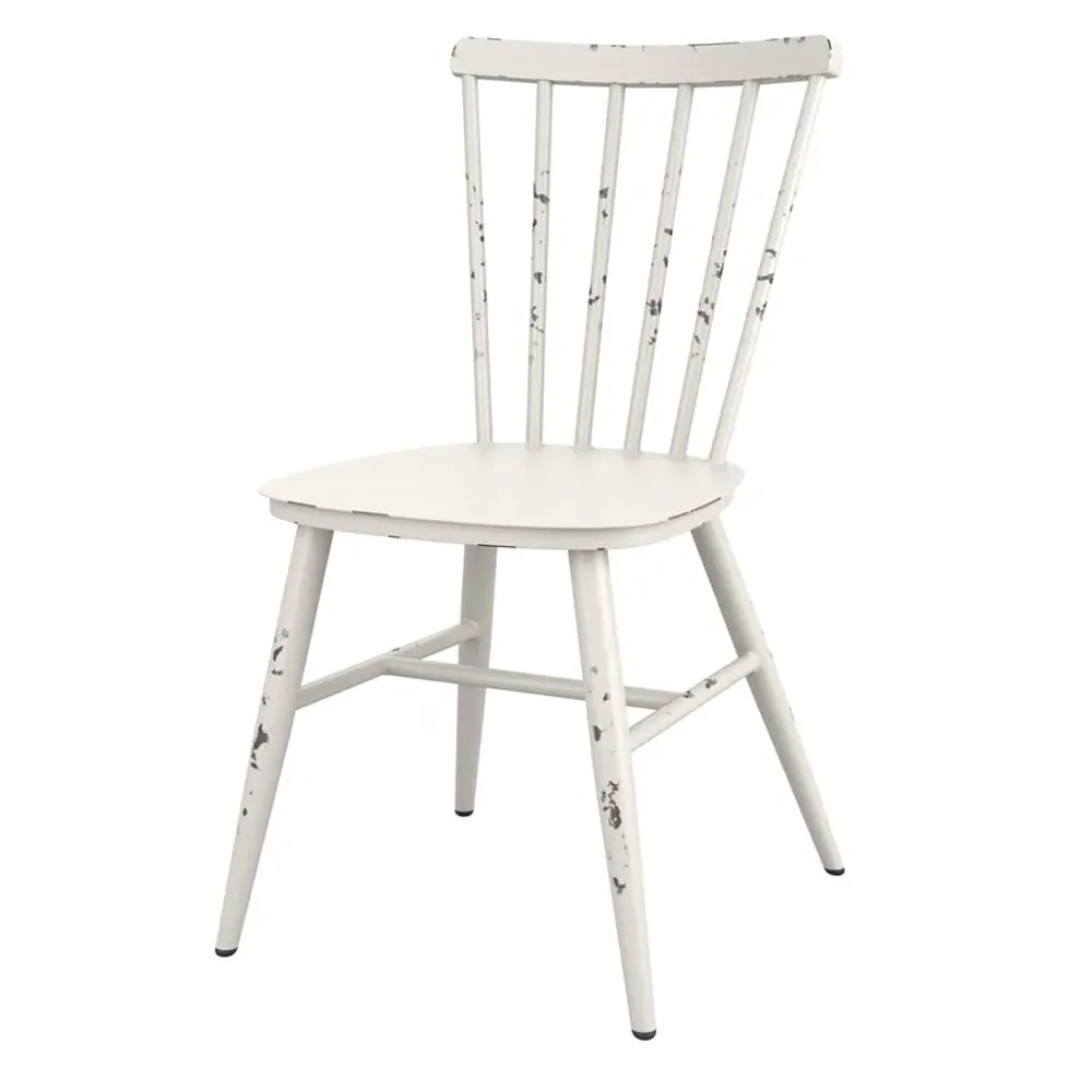 Selden Outdoor Side Chairs - Retro White, Aluminium