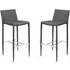 Selina Bar Stool Pair - Black Fabric
