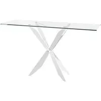 Selina Rectangular Console Table - Clear, Glass