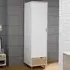 Selkirk 1-Door Wardrobe - White, Oak
