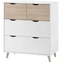 Selkirk 4 Drawer Chest - White, Oak