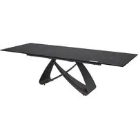 Sellersville Ceramic Marble Extending Dining Table - Black