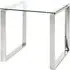 Selma Large Side Table - Clear Glass, Stainless Steel