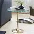Selma Octagonal Side Table - Clear Glass, Gold Metal
